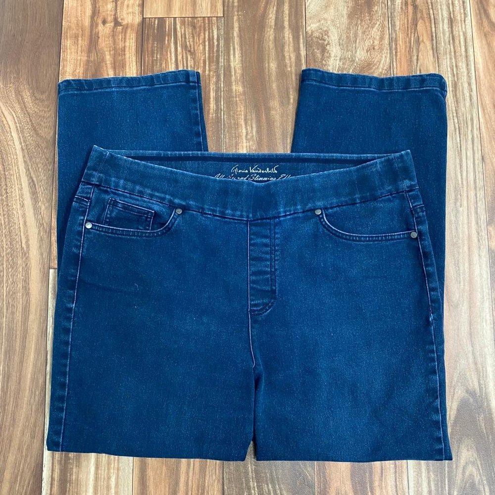gloria vanderbilt bootcut jeans women blue size 16